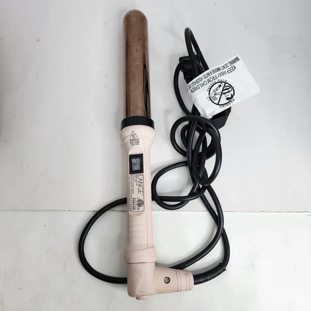 L'ange Ondulé Curling Wand Rose Gold Blush Pink 1.25 Inch Ceramic Hair Tool